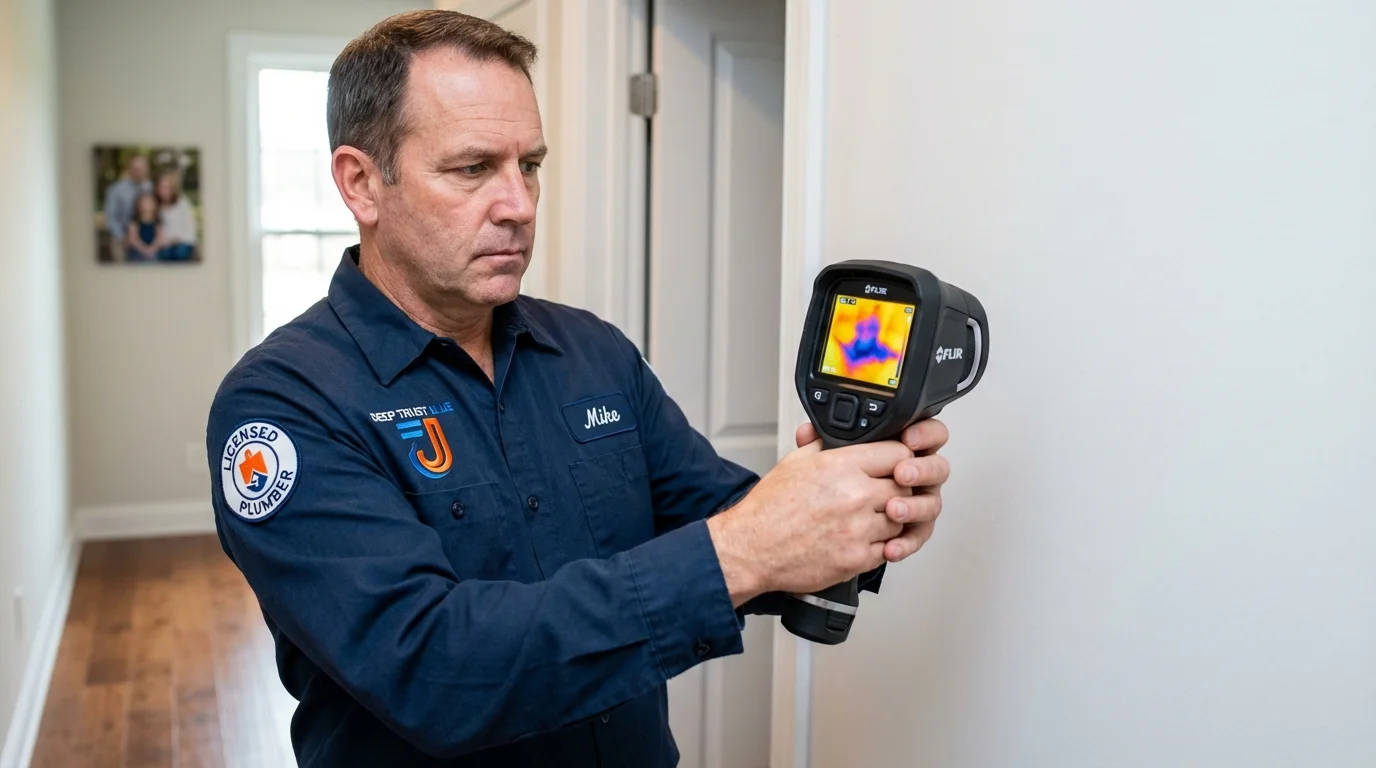 Thermal imaging leak detection by Johns Plumbing LLC in Ladysmith